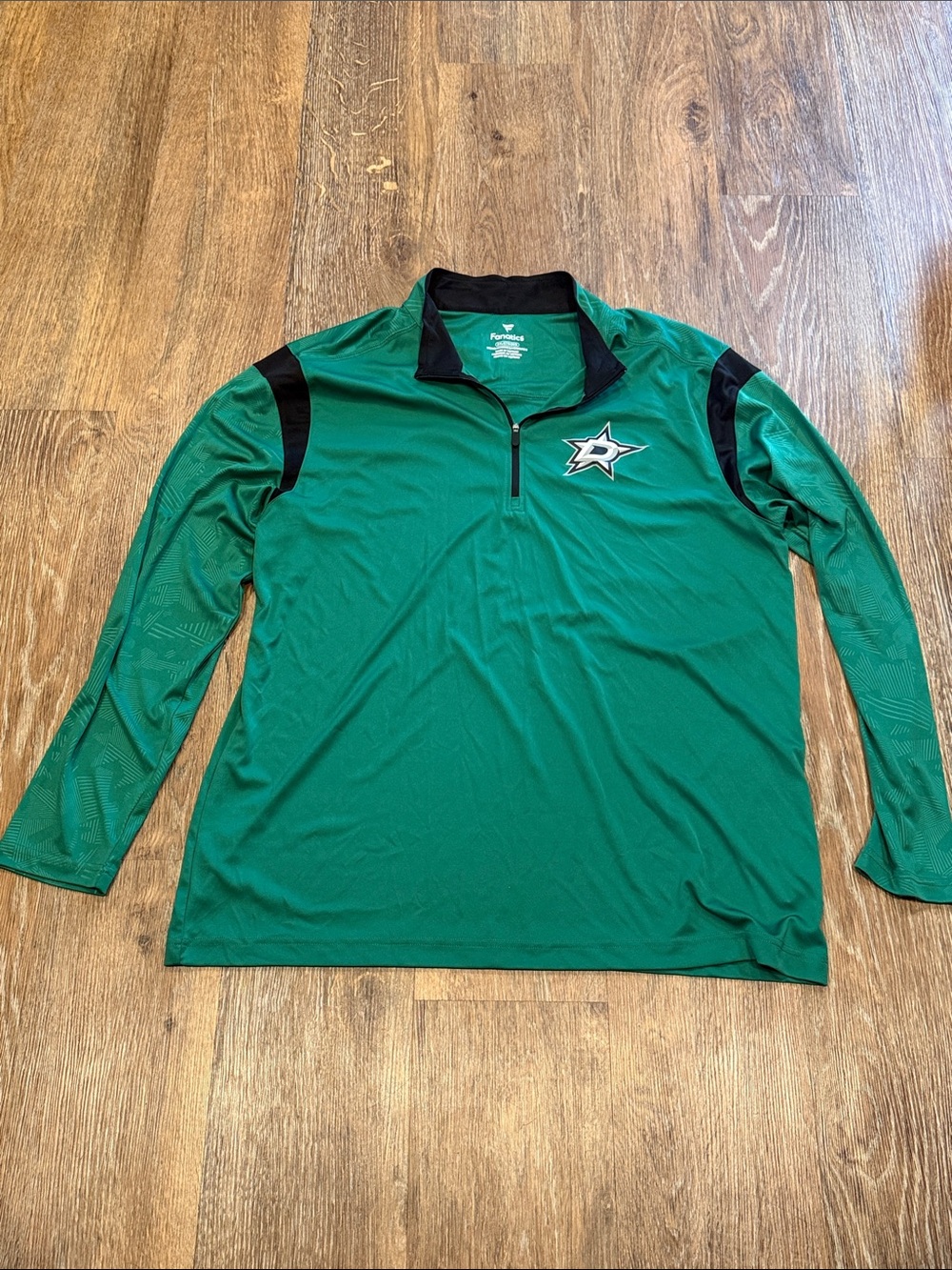 Fanatics Green & Black Dallas Stars Quarter-Zip Pullover